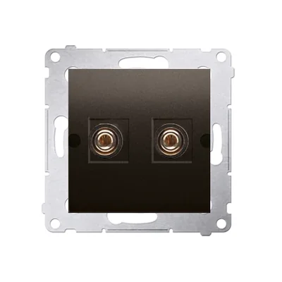Simon 54 WMDG-010002-046 Conector para altavoz individual (módulo). Sección transversal del cable de salida de hasta 6 mm²; bronce mate.