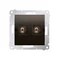 Simon 54 WMDG-010002-046 Conector para altavoz individual (módulo). Sección transversal del cable de salida de hasta 6 mm²; bronce mate.
