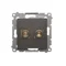 Simon 54 WMDG-010002-046 Conector para altavoz individual (módulo). Sección transversal del cable de salida de hasta 6 mm²; bronce mate.