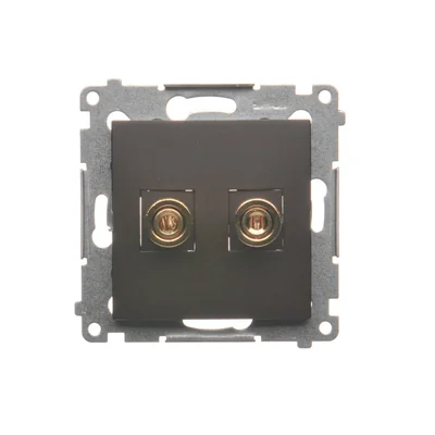 Simon 54 WMDG-010002-046 Einzelne Lautsprecherbuchse (Modul). Ausgangsdrahtquerschnitt bis zu 6 mm²; mattes Bronze