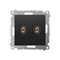 Simon 54 WMDG-010002-049 Conector para altavoz individual (módulo). Sección transversal del cable de salida de hasta 6 mm²; color negro.