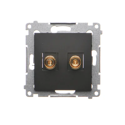 Simon 54 WMDG-010002-049 Douille pour haut-parleur simple (module). Section du câble de sortie jusqu'à 6 mm² ; noir
