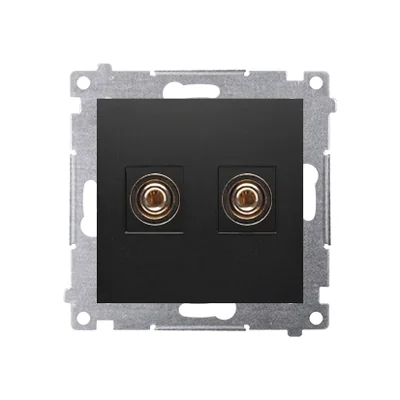 Simon 54 WMDG-010002-049 Einzelne Lautsprecherbuchse (Modul). Ausgangsdrahtquerschnitt bis zu 6 mm²; schwarz