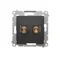 Simon 54 WMDG-010002-049 Single loudspeaker socket (module). Output wire cross-section up to 6 mm2; black