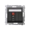 Simon 54 WMDG-01000x-049 Single-ended loudspeaker socket with labeling field (module). Input and output wire cross-section 2.5 mm2; black