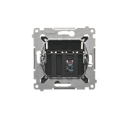 Simon 54 WMDG-01000x-049 Single-ended loudspeaker socket with labeling field (module). Input and output wire cross-section 2.5 mm2; black