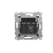 Simon 54 WMDG-01000x-049 Single-ended loudspeaker socket with labeling field (module). Input and output wire cross-section 2.5 mm2; black