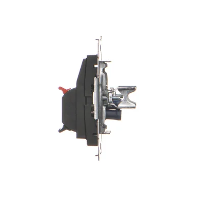 Simon 54 WMDG-02000x-049 2-way loudspeaker socket with labeling field (module). Input and output wire cross-section 2.5 mm2; black