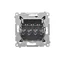 Simon 54 WMDG-04000x-049 4-way loudspeaker socket with labeling field (module). Input and output wire cross-section 2.5 mm2; black