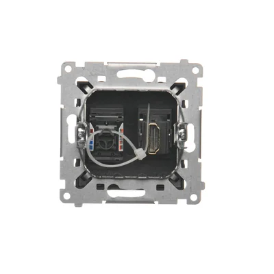 Simon 54 WMDH-01xxx1-049 Connettore HDMI + RJ45 Cat.6 (modulo); nero