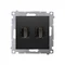 Simon 54 WMDH-0XXXX2-049 Conector HDMI doble (módulo); negro