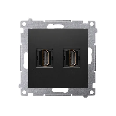 Simon 54 WMDH-0XXXX2-049 Dual HDMI socket (module); black