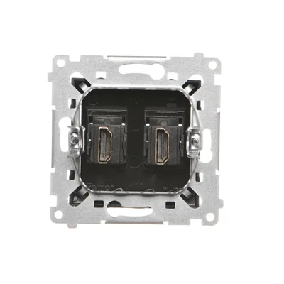 Simon 54 WMDH-0XXXX2-049 Dual HDMI socket (module); black