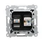 Simon 54 WMDK-0600xx-049 Computer socket RJ45 category 5e + telephone socket RJ12 (module); black