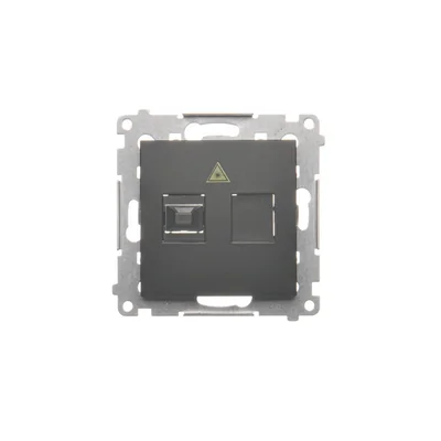 Simon 54 WMDK-0601xx-049 Einzelne SC/APC-Glasfasersteckdose (Modul); Schwarz