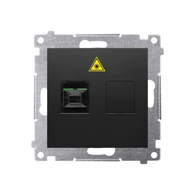 Simon 54 WMDK-0601xx-049 Одинарна оптоволоконна розетка SC/APC (модуль); чорна