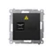 Simon 54 WMDK-0601xx-049 Single SC/APC Fiber Optic Outlet (Module); Black