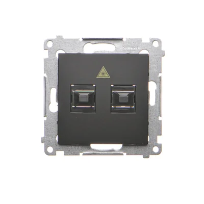 Simon 54 WMDK-0602xx-049 Connecteur double SC/APC fibre optique/optique (module) ; Noir