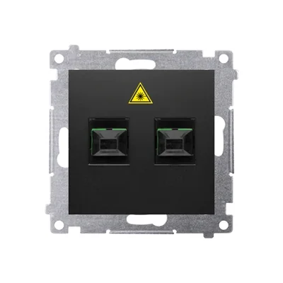 Simon 54 WMDK-0602xx-049 Glasfaser-/Optischer Doppel-SC/APC-Sockel (Modul); Schwarz