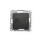 Simon 54 WMDK-0610xx-049 Einzelne Computerbuchse RJ45 Kategorie 6 mit Staubschutzklappe (Modul); schwarz