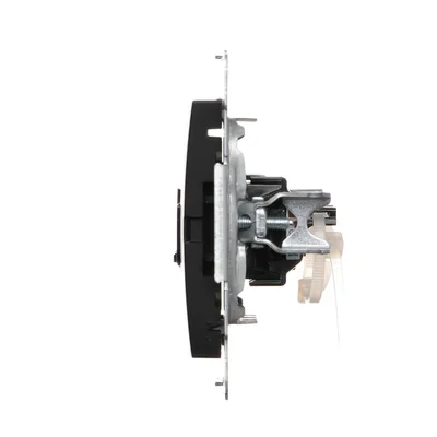 Simon 54 WMDK-0620xx-049 Doppel-RJ45-Computerbuchse Kategorie 6 mit Staubschutzklappe (Modul); schwarz