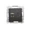 Simon 54 WMDK-0630xx-049 Einzelne Computerbuchse RJ45 Kategorie 6, geschirmt mit Staubschutzklappe (Modul); schwarz