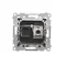 Simon 54 WMDK-0630xx-049 Presa singola per computer RJ45 categoria 6, schermata con otturatore antipolvere (modulo); nera