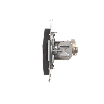 Simon 54 WMDK-0630xx-049 Single computer socket RJ45 category 6, shielded with anti-dust shutter (module); black