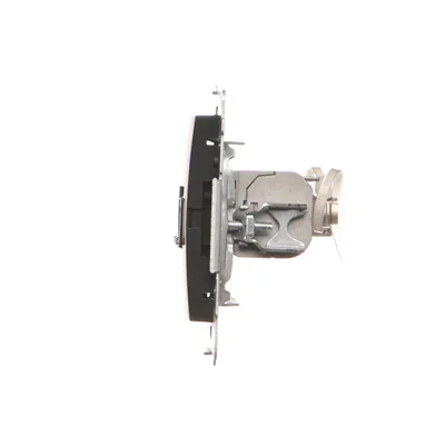 Simon 54 WMDK-0640xx-049 Double RJ45 computer socket category 6 shielded with anti-dust shutter (module); black