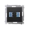 Simon 54 WMDK-P2xxxx-049 Coperchio per presa dati Keystone doppia piatta (modulo); nero