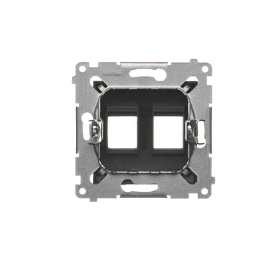 Simon 54 WMDK-P2xxxx-049 Подвійна плоска кришка розетки передачі даних Keystone (модуль); чорна