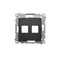 Simon 54 WMDK-P2xxxx-049 Tapa para conector de datos Keystone doble plano (módulo); negro