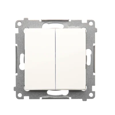 Simon 54 WMDL-01032X-011 Module quadruple à boutons-poussoirs 10 AX, 250 V~, connecteurs rapides ; blanc