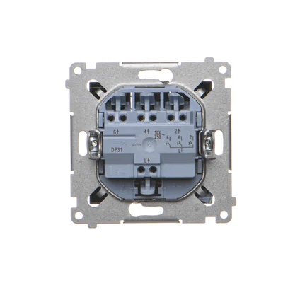 Simon 54 WMDL-032xxx-049 Module à trois boutons-poussoirs 10AX, 250 V~, connecteurs rapides ; noir