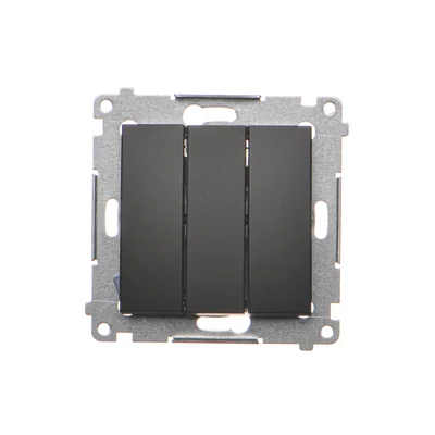 Simon 54 WMDL-032xxx-049 Pulsador triple (módulo) 10AX, 250V~, conectores rápidos; negro