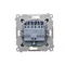 Simon 54 WMDL-032xxx-049 Pulsador triple (módulo) 10AX, 250V~, conectores rápidos; negro