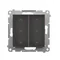 Simon 54 WMDL-040124-049 Bouton de volet roulant double, trois positions, 1-0-2 (module), 10 A, 250 V~, connecteurs rapides, noir