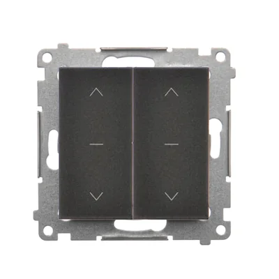 Simon 54 WMDL-040124-049 Double roller shutter button, three positions, 1-0-2 (module), 10 A, 250 V~, quick connectors, black