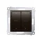 Simon 54 WMDL-042xx2-046 Double roller shutter switch (module) 10A, 250V~, quick connectors. Complete with decorative ring; matte bronze