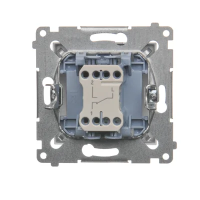 Simon 54 WMDL-0600xx-043 Interruttore per scale senza pittogrammi (modulo) 10AX, 250V~, connettori rapidi; argento opaco