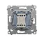 Simon 54 WMDL-0600xx-043 Interruttore per scale senza pittogrammi (modulo) 10AX, 250V~, connettori rapidi; argento opaco