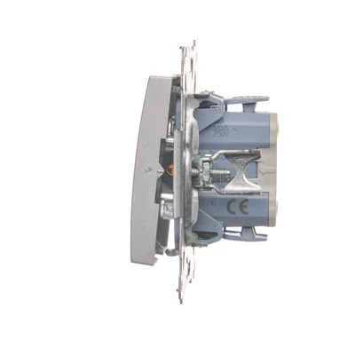 Simon 54 WMDL-0600xx-043 Staircase switch without pictogram (module) 10AX, 250V~, quick connectors; matt silver