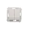 Simon 54 WMDL-06020x-011 Interruttore doppio per scale senza pittogrammi (modulo) 10AX, 250V~, morsetti a vite; bianco