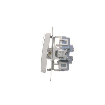 Simon 54 WMDL-06020x-043 Interruttore doppio per scale senza pittogrammi (modulo) 10AX, 250V~, morsetti a vite; argento opaco