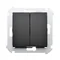 Simon 54 WMDL-06020x-049 Double stair switch without pictogram (module) 10AX, 250V~, screw terminals; black