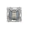 Simon 54 WMDL-0700xx-043 Connettore a croce senza pittogramma (modulo) 10AX, 250V~, connettori rapidi; argento opaco