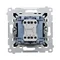Simon 54 WMDL-0700xx-049 Conector cruzado sin pictograma (módulo) 10AX, 250V~, conectores rápidos; negro