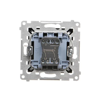 Simon 54 WMDL-07012x-049 Conector cruzado sin pictograma (módulo) 16AX, 250V~, terminales de tornillo; negro