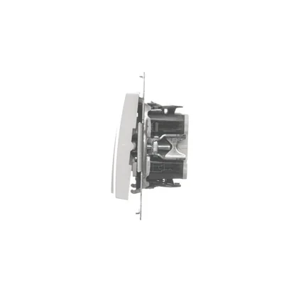 Simon 54 WMDL-07020x-011 Conector de doble cruz sin pictograma (módulo) 10AX, 250V~, conectores rápidos; blanco