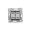 Simon 54 WMDL-07020x-011 Doppelkreuzstecker ohne Piktogramm (Modul) 10AX, 250V~, Schnellverbinder; weiß